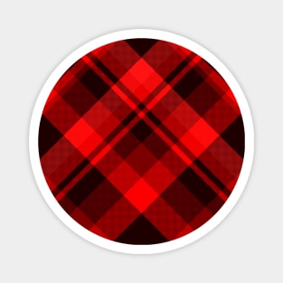 Red and Black Plaid Tartan Magnet